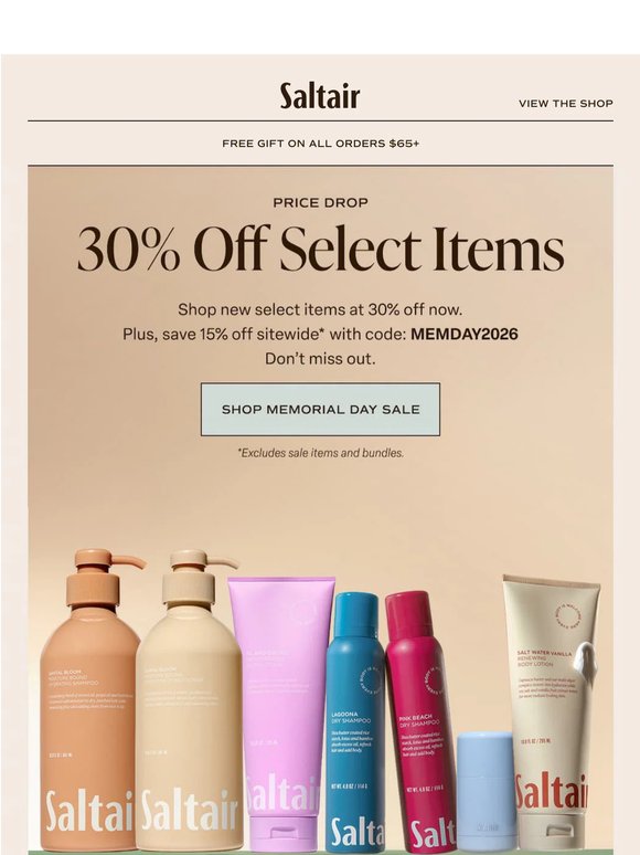 Just Added: 30% Off Select Items