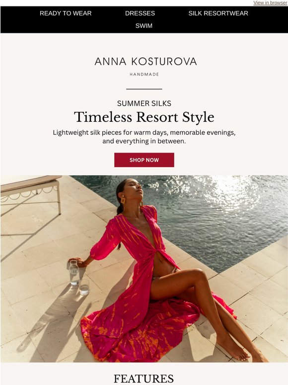 Timeless Resort Style in Hand-Dyed Silk