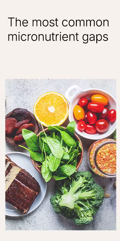 The most common nutrient gaps