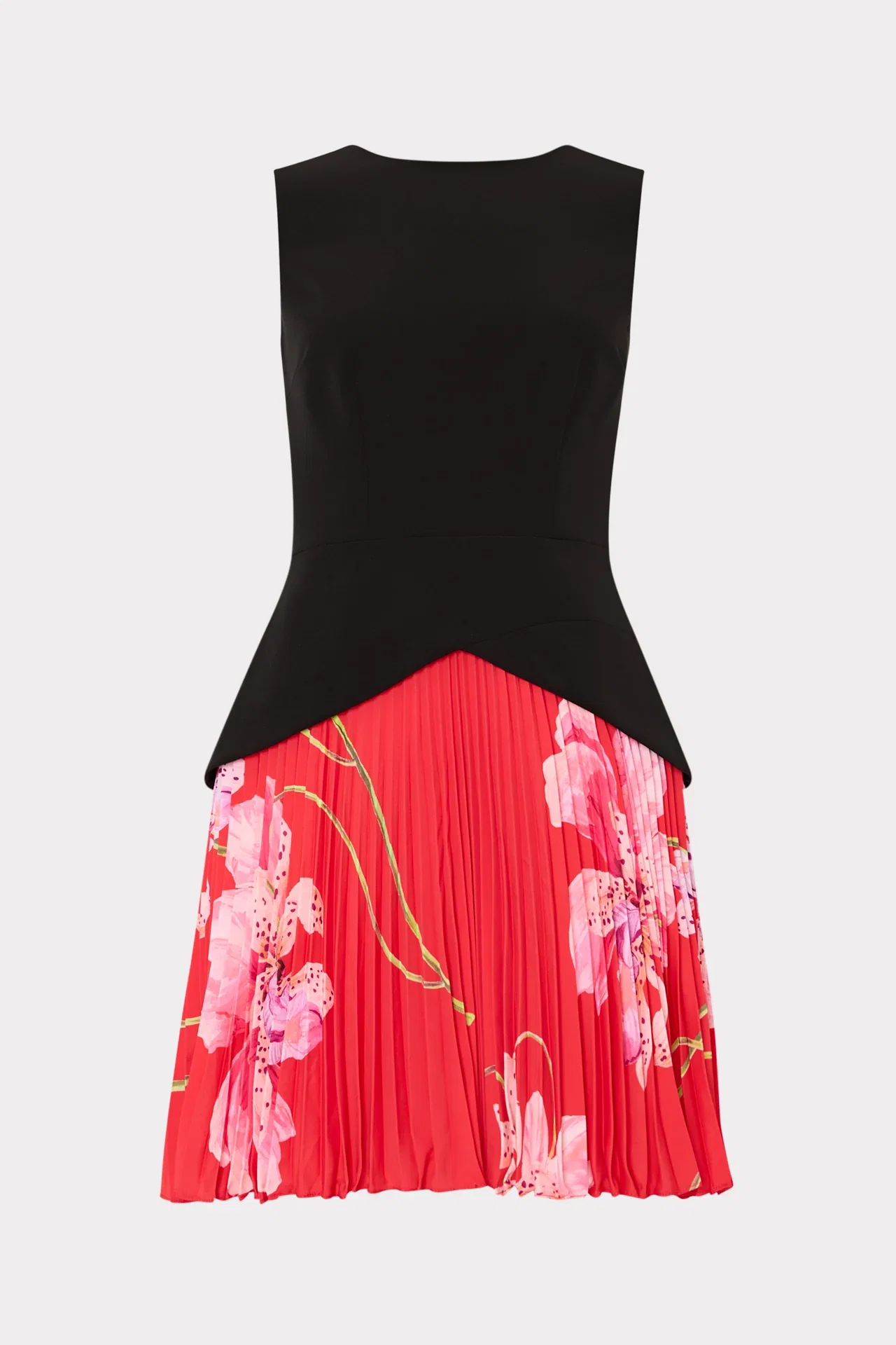 Image of Haddy Printed Pleated Mini Dress