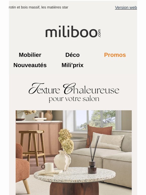 Textures chaleureuses pour votre salon