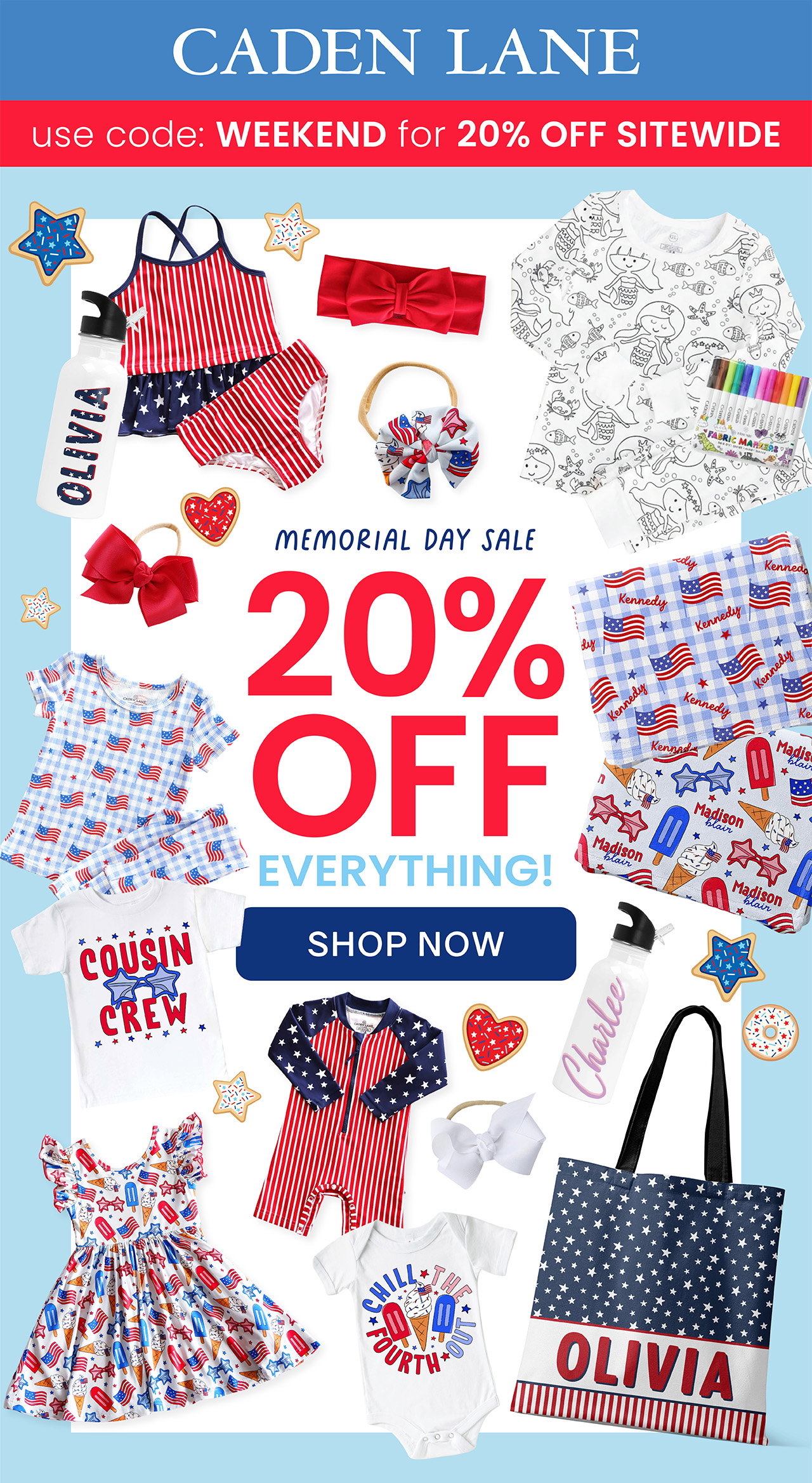 Memorial Day Sale 20% OFF everything! SHOP NOW