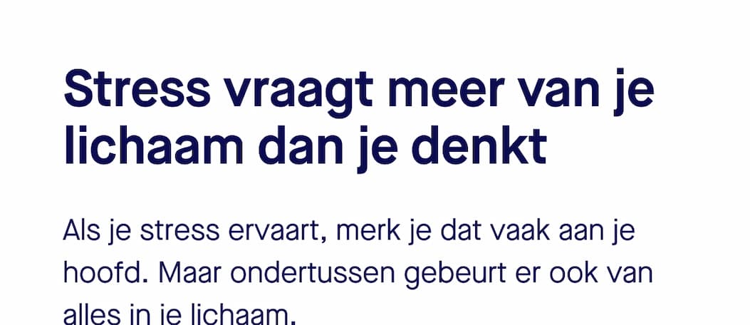 Stress vraagt meer van je lichaam dan je denkt