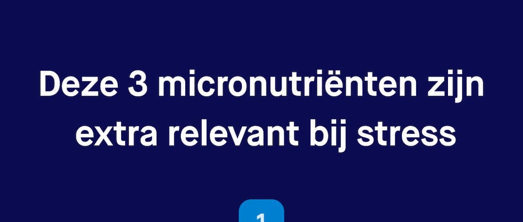 Deze 3 micronutriënten zijn extra relevant bij stress