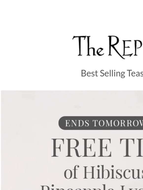 Ends Tomorrow: Free Tea with Orders Over $35