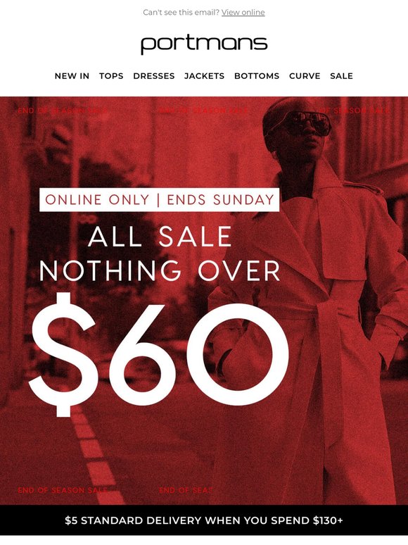 STOP, All Sale Nothing Over $60