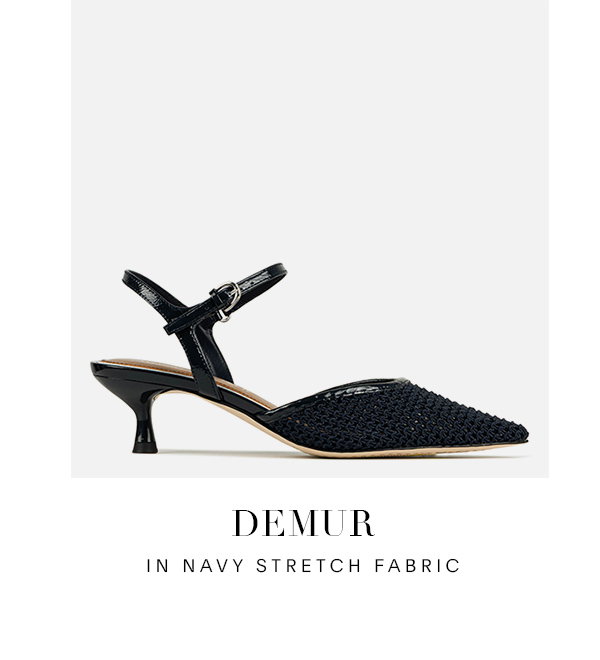 DEMUR IN NAVY STRETCH FABRIC