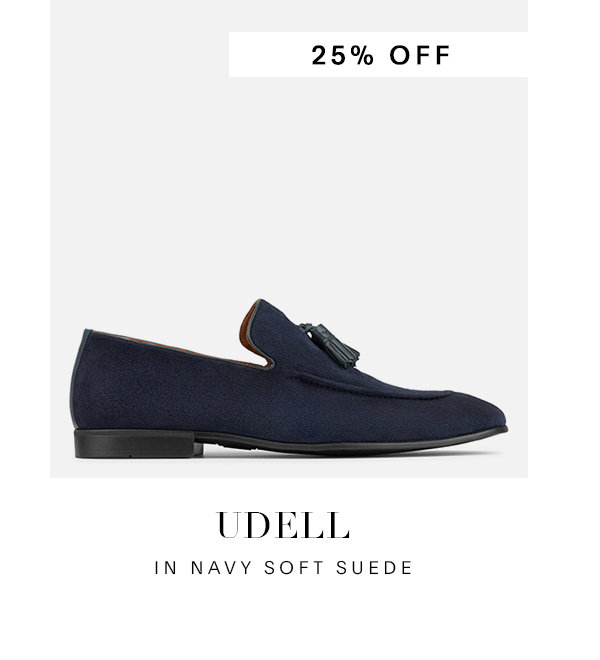 UDELL IN NAVY SOFT SUEDE