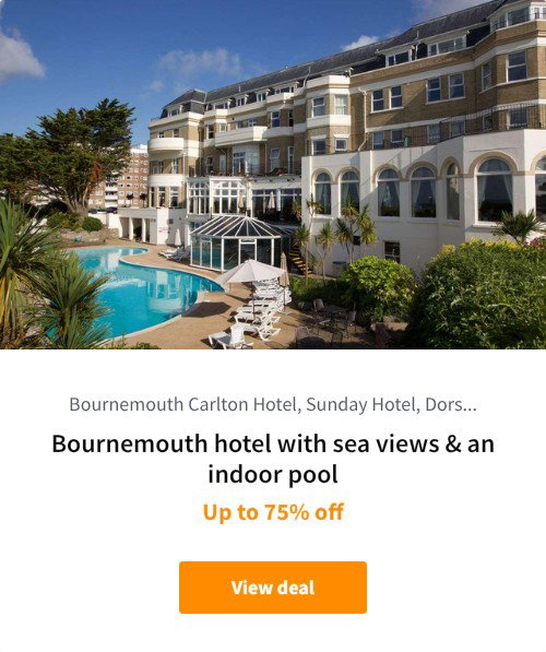 Bournemouth hotel with sea views &amp; an indoor pool