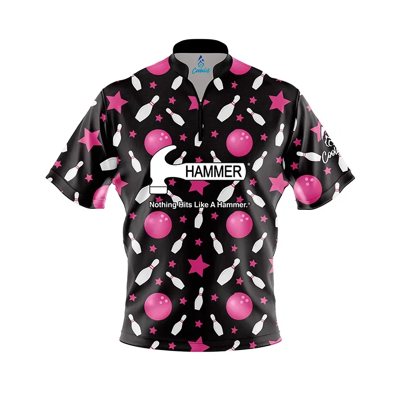 Image of Night Bowling Fast Track CoolWick Bowling Jersey - Hammer