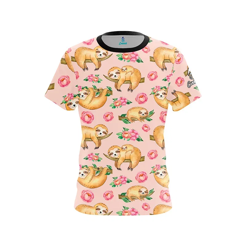 Image of Flowery Sloths CoolWick Bowling Jersey - Plain