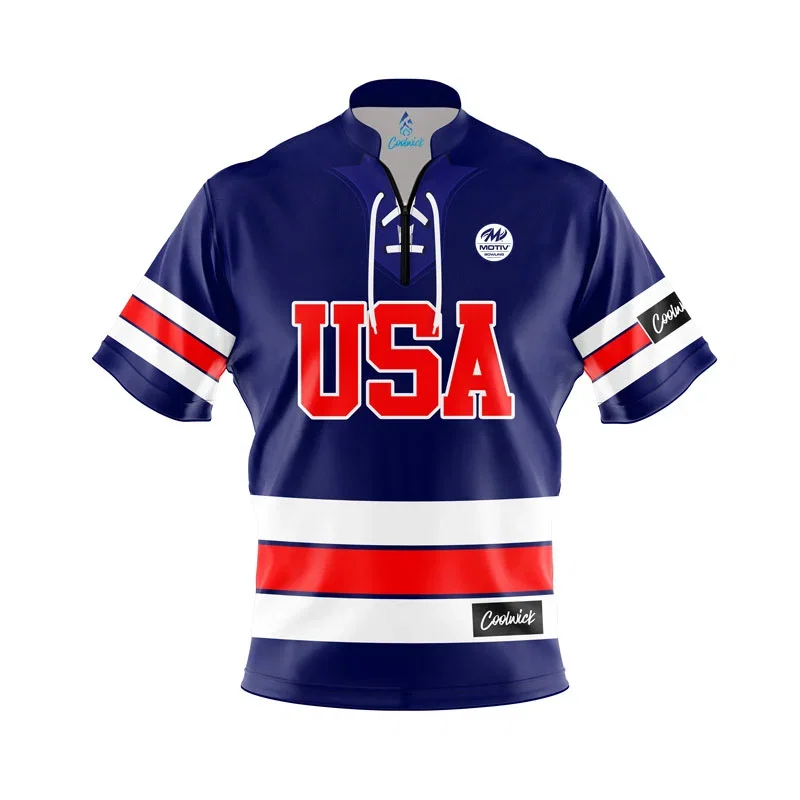 Image of USA Sweater Fast Track CoolWick Bowling Jersey - Motiv
