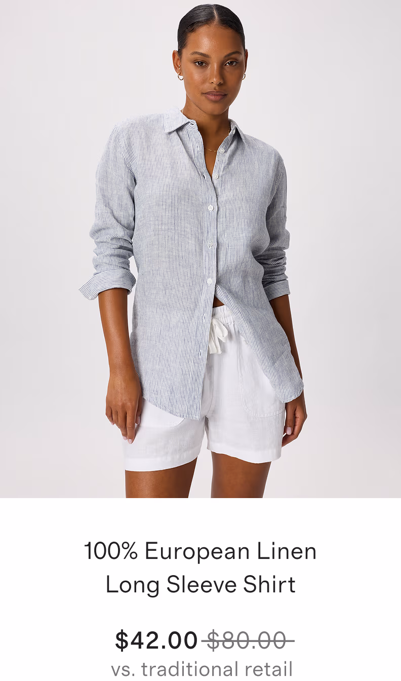 100% European Linen Long Sleeve Shirt
