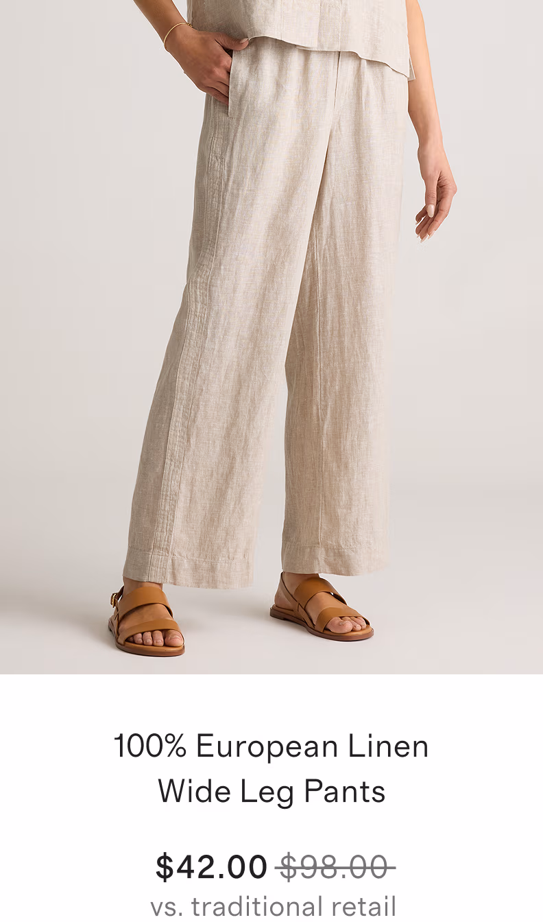 100% European Linen Wide Leg Pants