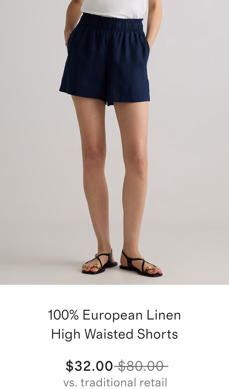 100% European Linen High Waisted Shorts