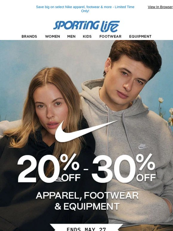 20% - 30% Off Your Nike Favourites