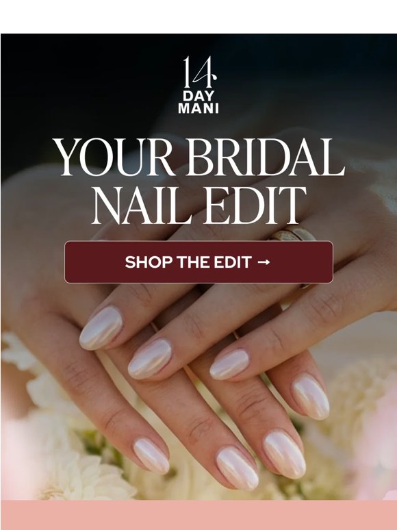 Bridal nails that last the big day.
