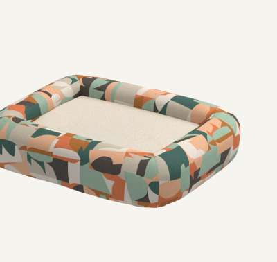 Ellie Multicolor Woven Bolster Pet Bed