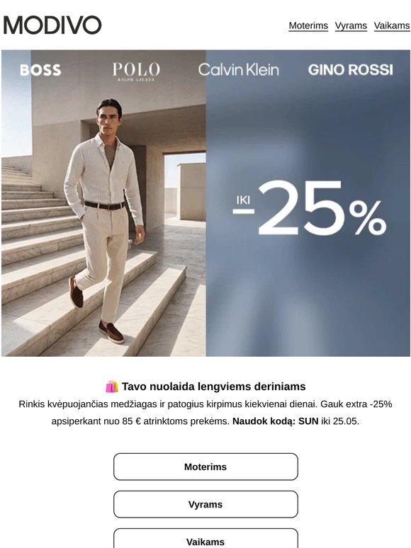 🛍️ Tavo nuolaida lengviems deriniams