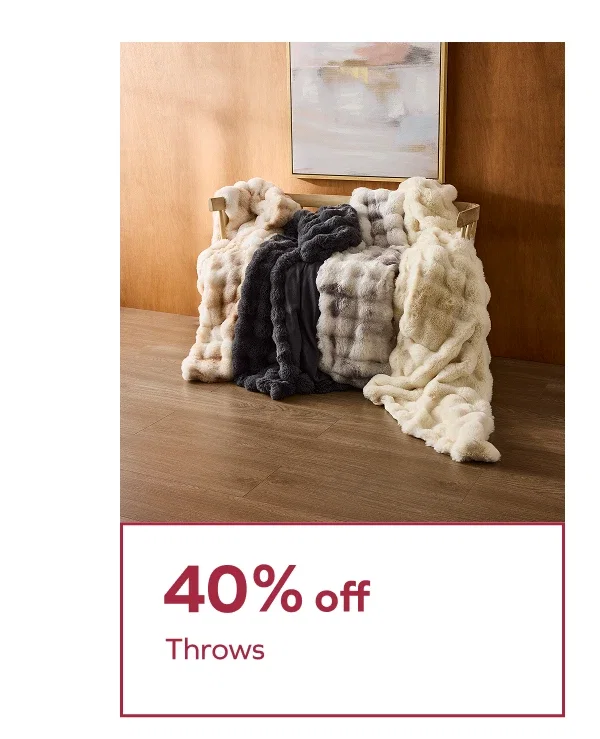 40% off Throws