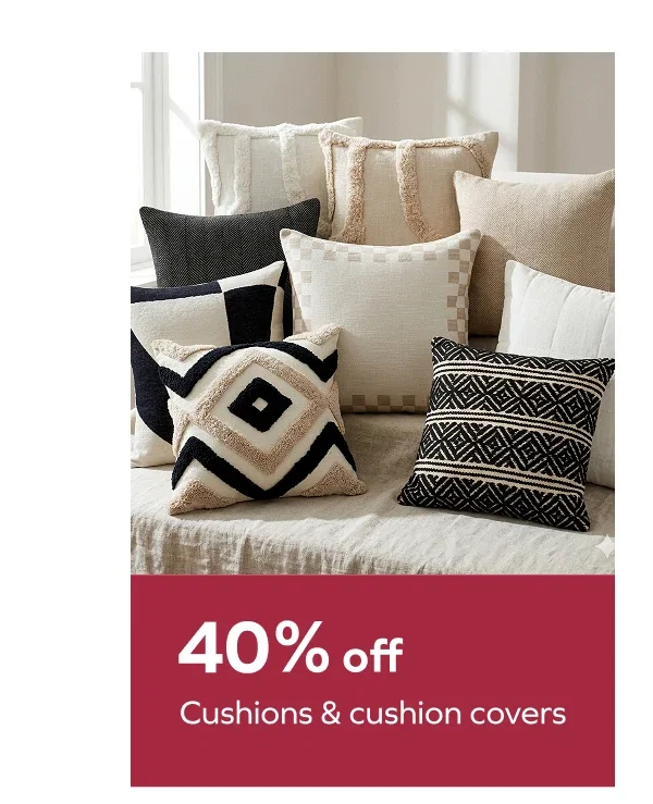 40% off Cushions & cushion covers