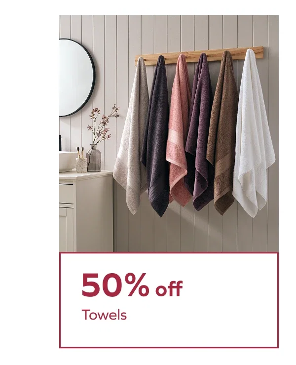 50% off Towels