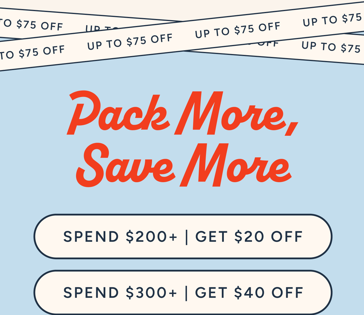 Pack more, save more