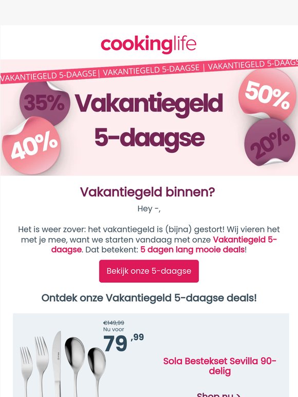 ☀️ De Vakantiegeld 5-daagse is van start!