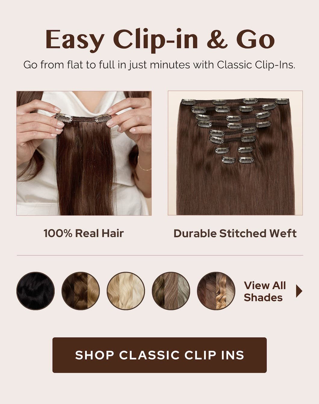 Clip in hair