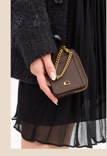 Essential Chain Card Case Brass/Maple