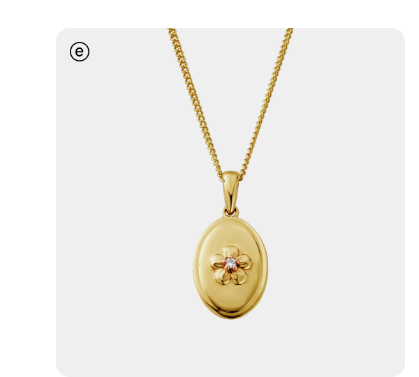 Nature's Wonder 9ct Solid Gold Forget-Me-Not Pendant with Diamond