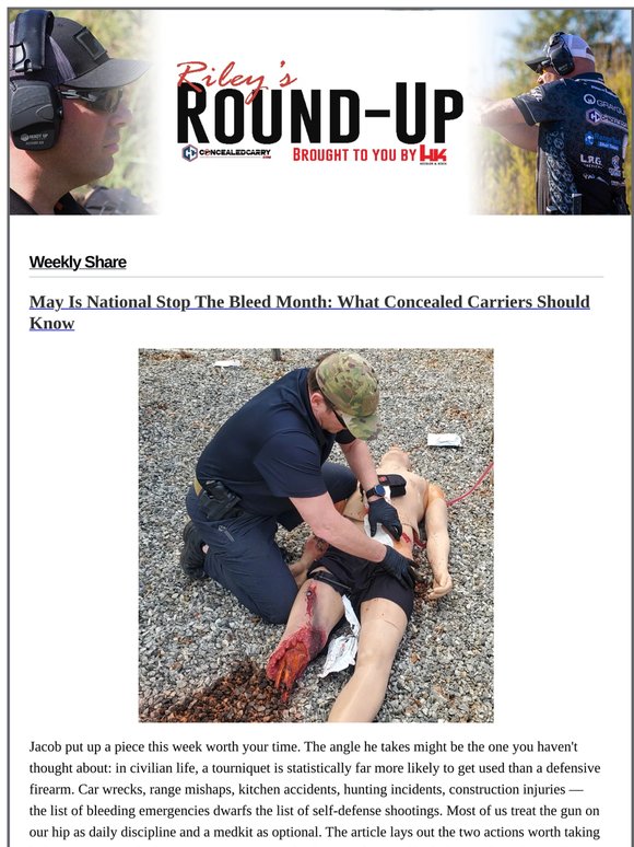 Justified Saves, Stop The Bleed, and a holsters deep-dive