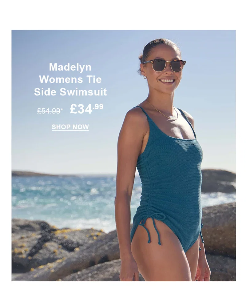 Madelyn Womens Tie Side Swimsuit