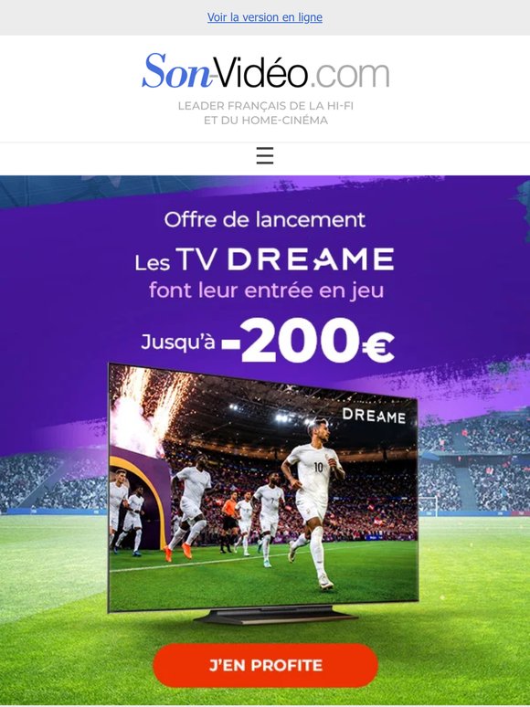 ⚽️ DREAME : Jusqu'à -200€ sur les TV !