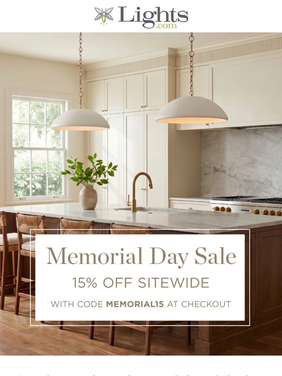 15% Off Kitchen Pendants. Over 100 Styles to Choose From.