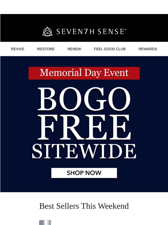 ☀️ Buy 1, Get 1 Free Sitewide Ends Tomorrow ☀️