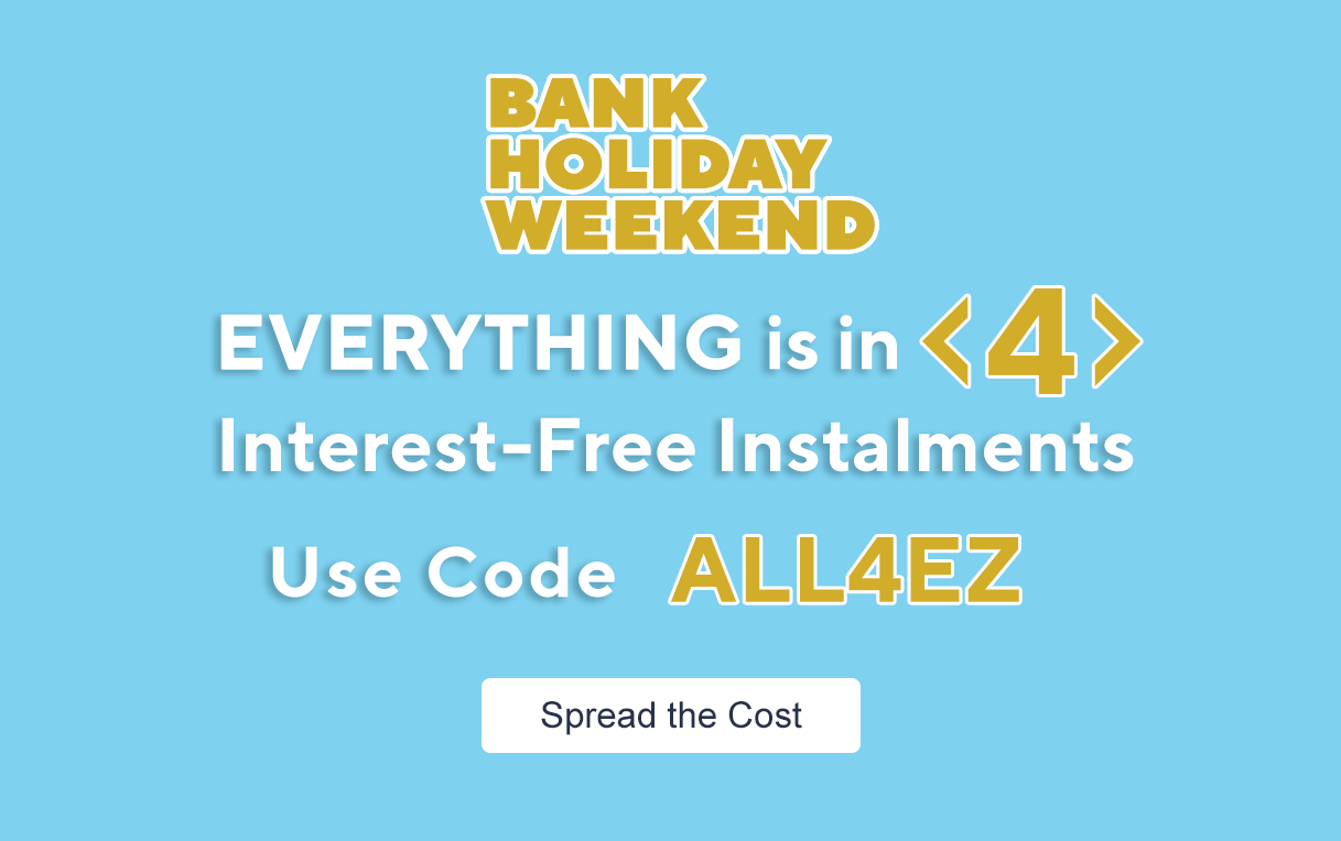 Everything is in 4 Interest-Free Instalments with Code ALL4EZ