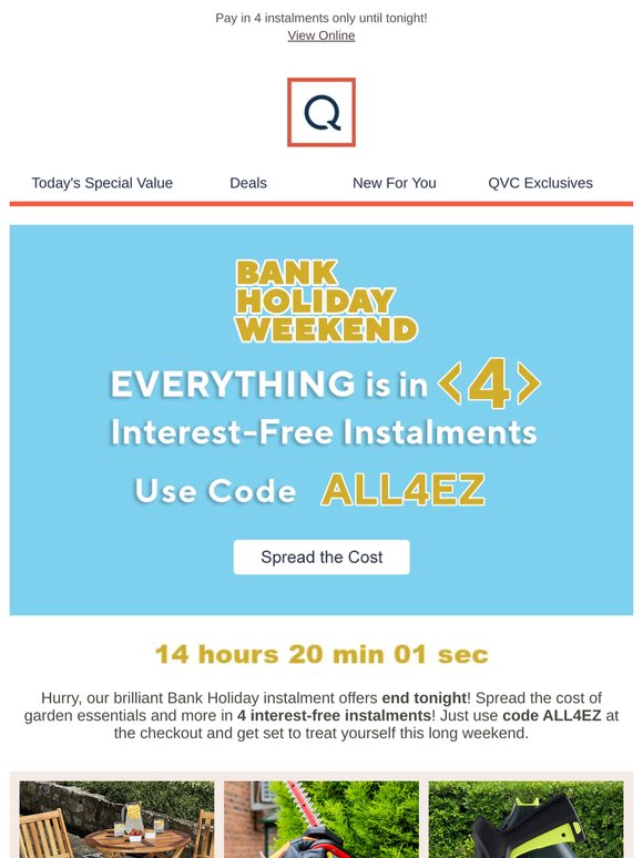 Time is ticking on our BIG Bank Holiday offers... 🏖️