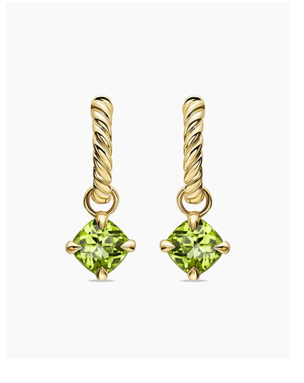 Micro Chatelaine® Drop Earrings 18K Yellow Gold with Peridot, 5mm