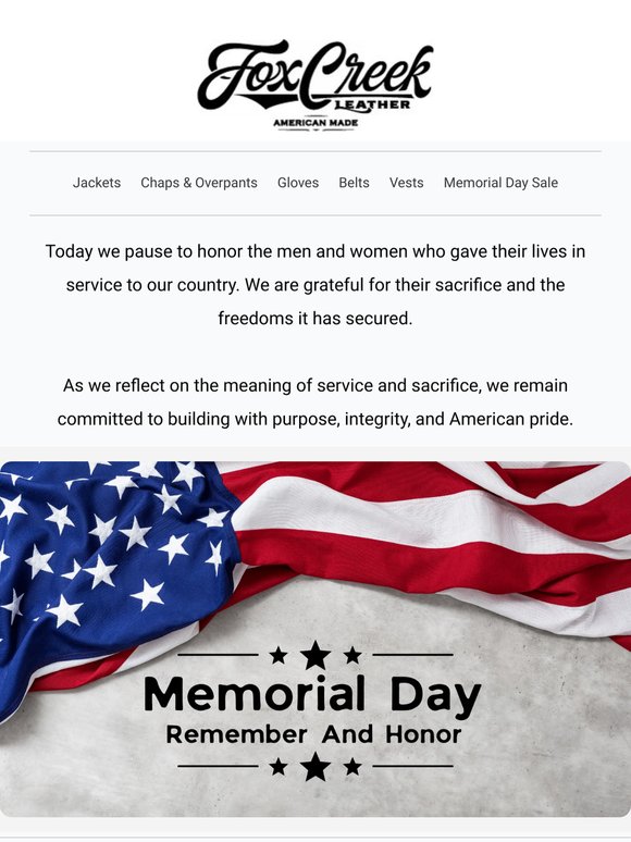 Honoring Memorial Day
