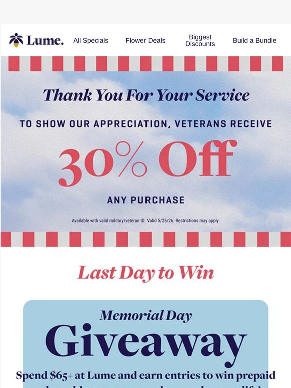 Memorial Day Sale. Today Only.