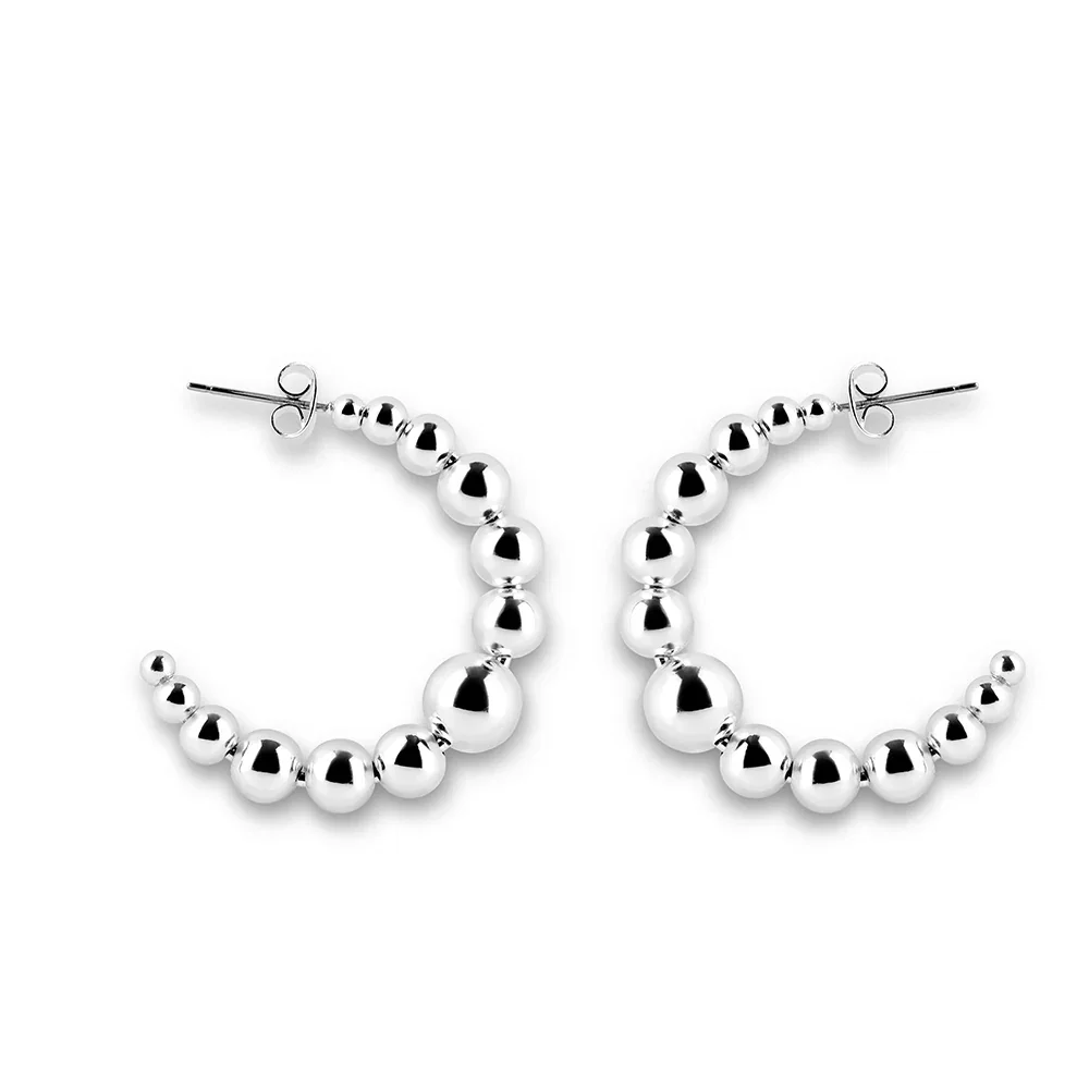 Image of Beaded Hoop Earrings