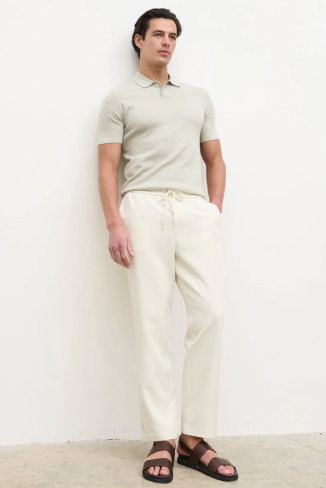 Bryce Straight Leg Drawstring Trousers