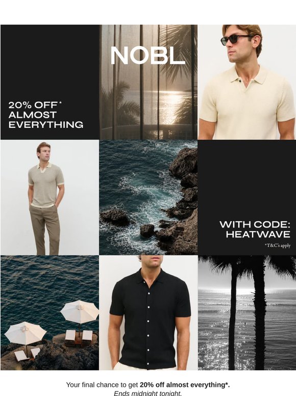 LAST HOURS: 20% Off Almost Everything