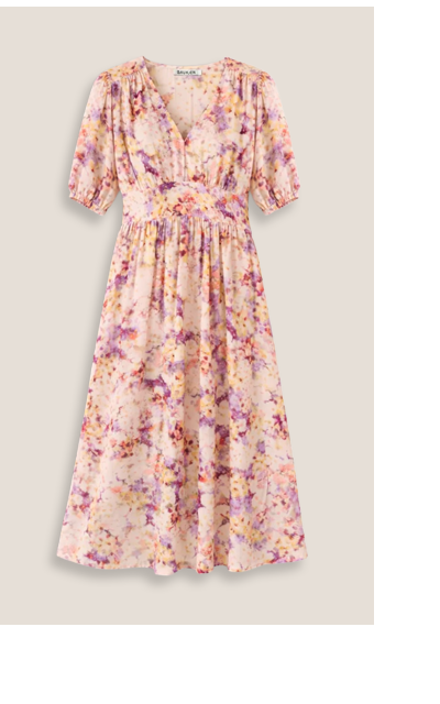Lina Printed Midi Dress