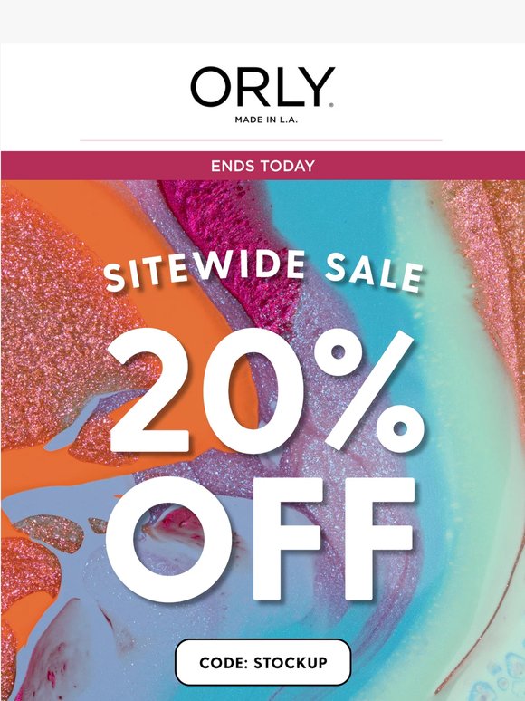FINAL HOURS: Save 20% Sitewide Now!