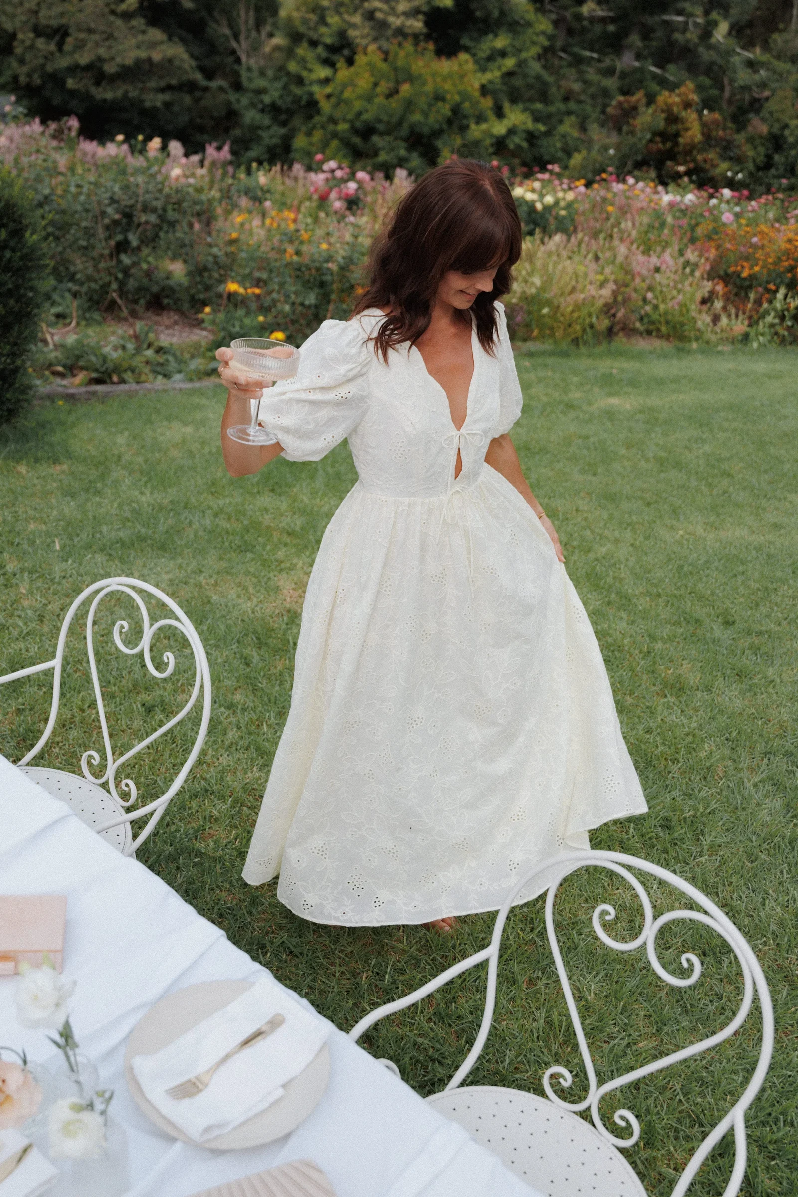 Image of Karla Maxi Dress - Butter Yellow Broderie