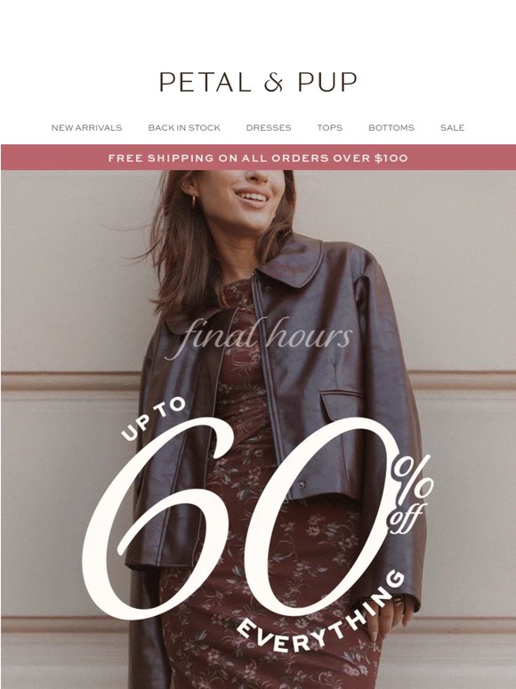 LAST CALL: UP TO 60% OFF EVERYTHING!