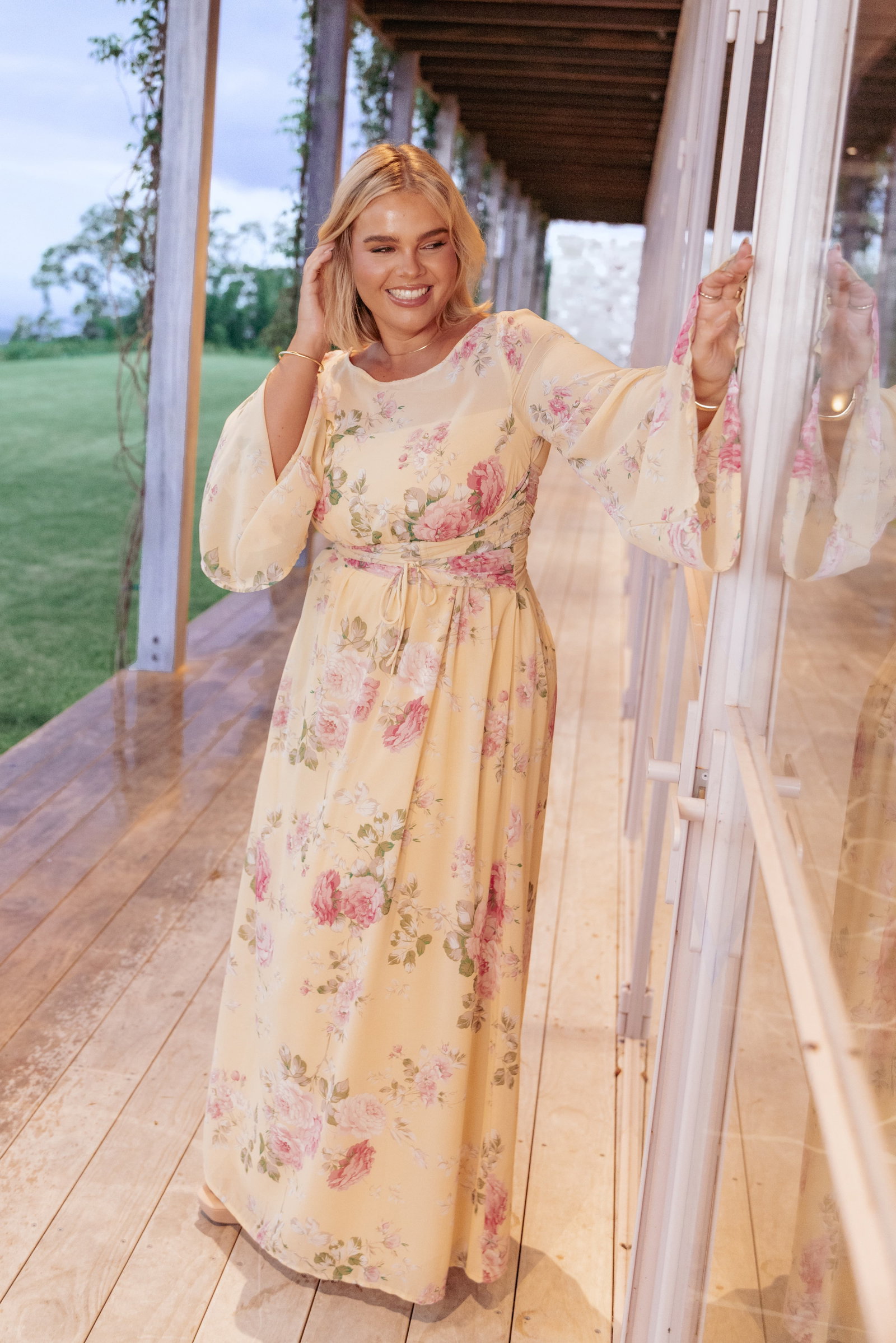 Image of Samara Maxi Dress - Yellow Floral
