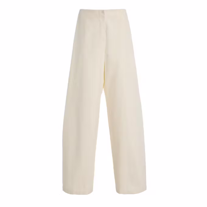 Galeiileo Mid-Rise Barrel-Leg Pants